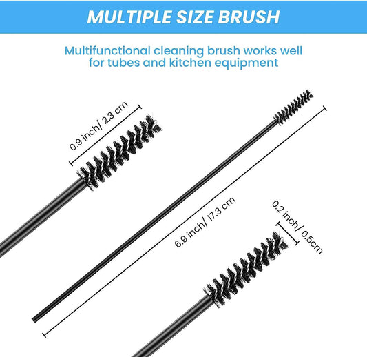 Hummingbird Feeder Cleaning Brush Mini Nylon Brush Set Brush Cleaner for Baby Bottles, Tubes, Jars, Bird Feeder (12 Pieces)