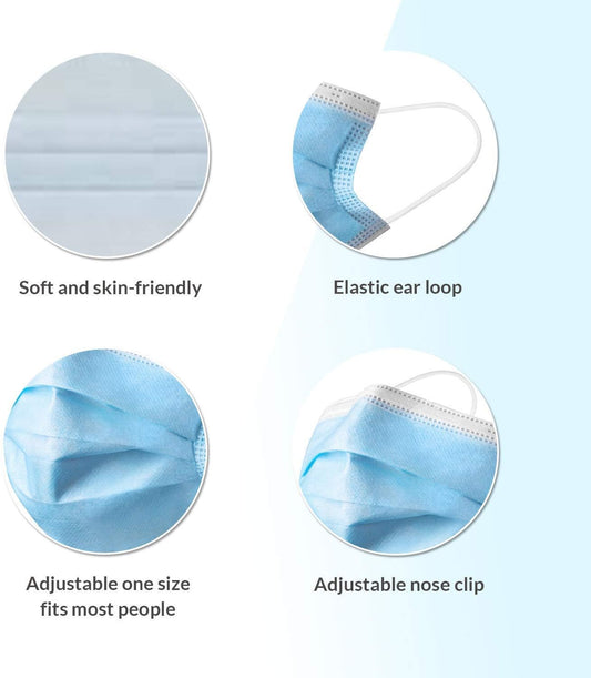 Hygenix Level 3 Procedure 3Ply Disposable Face Masks – ≥98% Filtration, Fluid Resistant, Made in USA (50 Pack)