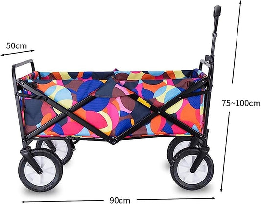 Handcart, Folding Garden Trolley Cart Heavy Duty Wagon Multi-Function