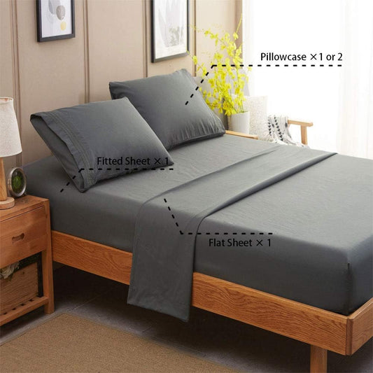 SONORO KATE Bed Sheet Set Super Soft Microfiber 1800 Thread Count Luxu