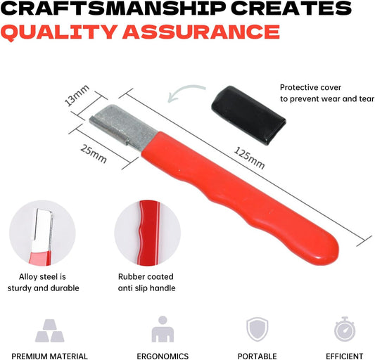 Portable Knife Sharpener, Multipurpose Handheld Blade Sharpener for Knives, Scissors, Garden Tools, Pruners, Hedge Shears - Compact and Durable with Protective Cover - 4 Pcs