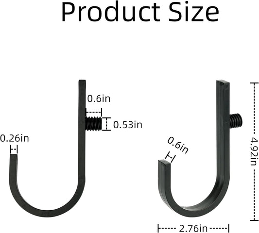 4 Pcs J-Shape Hooks Compatible with for Suncast Shed Accessories Organ