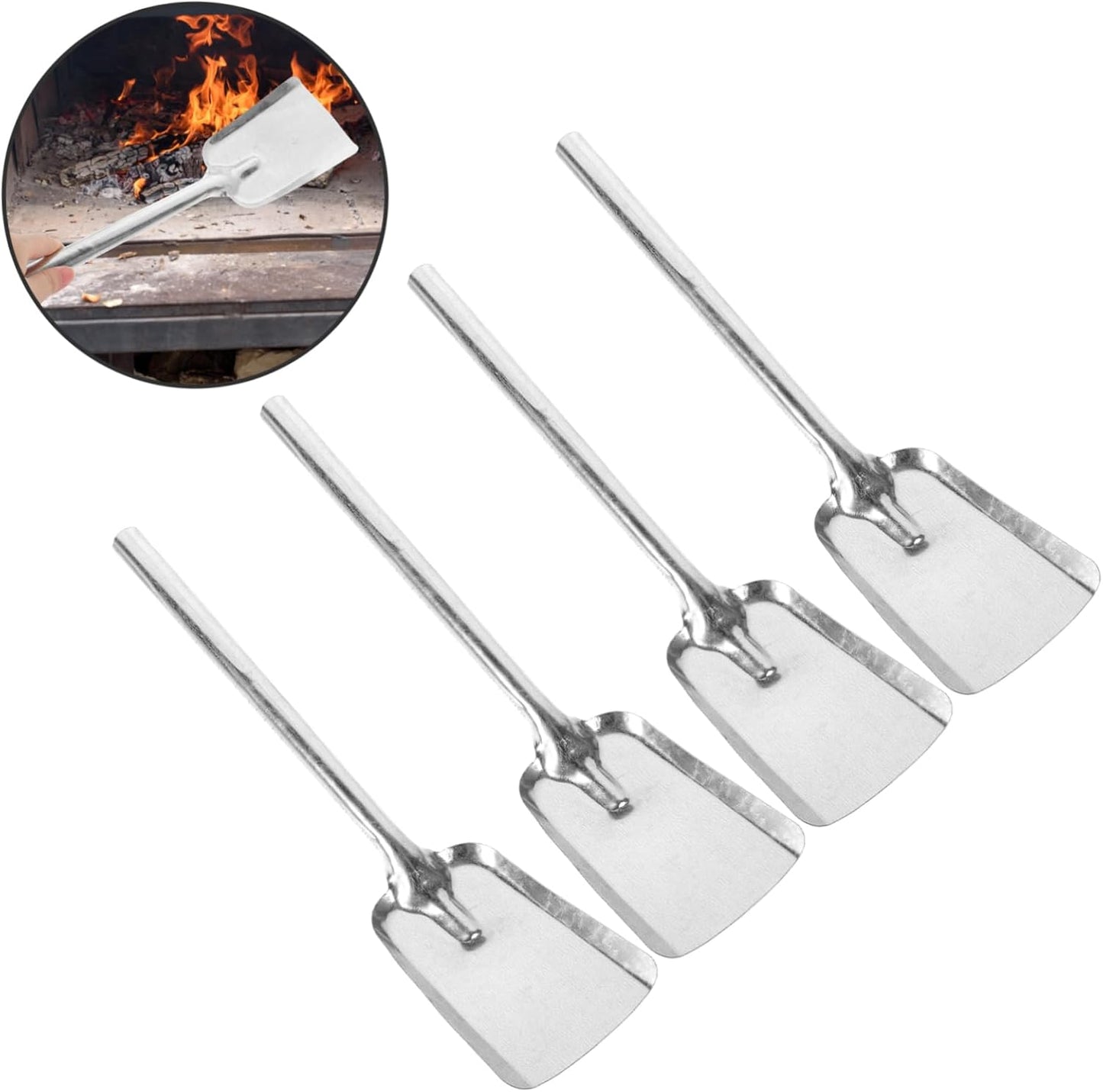 BESTOYARD 4pcs Professional Coal Ash Tools Sturdy Fireplace Shovel Coa
