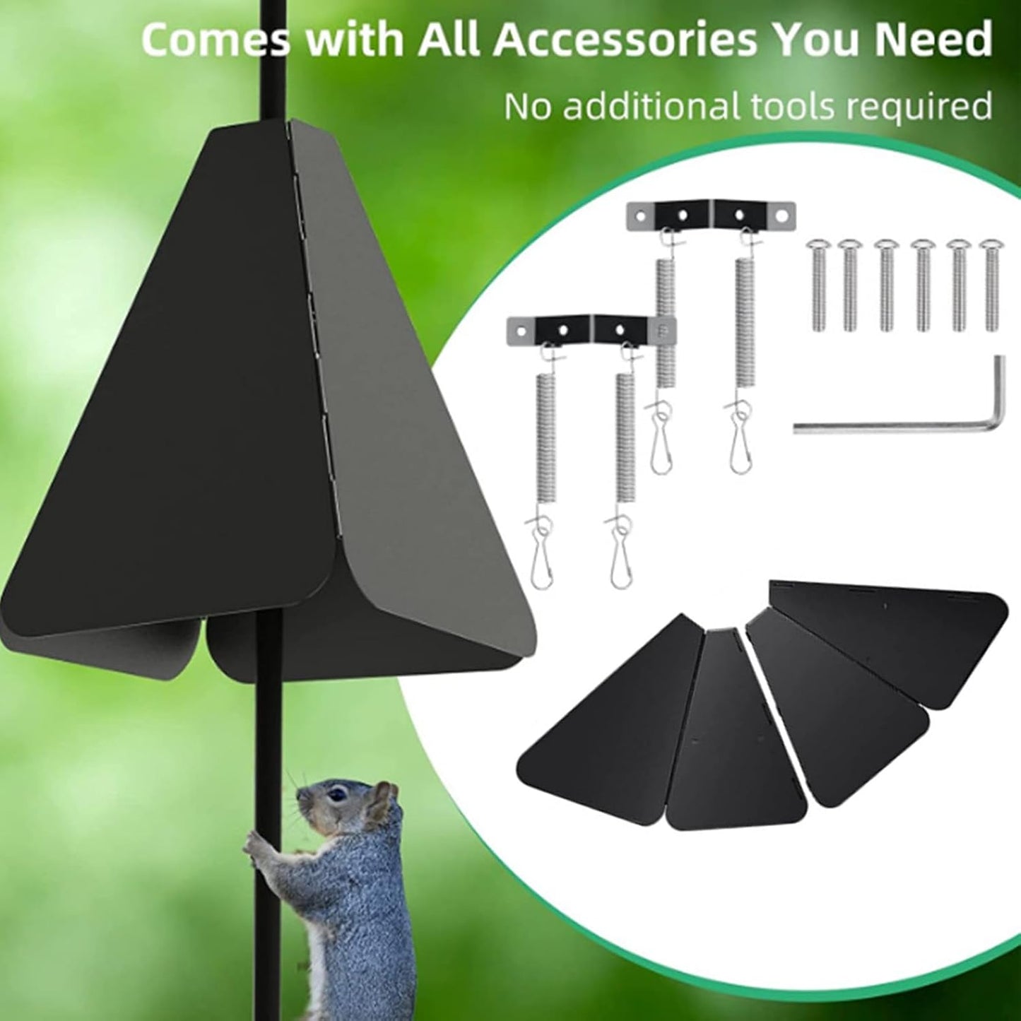 Squirrel Baffle Effective Defense Professional Bird Food House Squirrel Guard for Outdoor Bird Feeder Pole