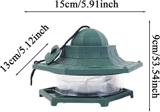 Hanging Bird Feeder, 5.91x5.12x3.54 Inches Transparent Seed Station, Durable Outdoor Feeding Station for Finches, Nature Lovers, Balcony