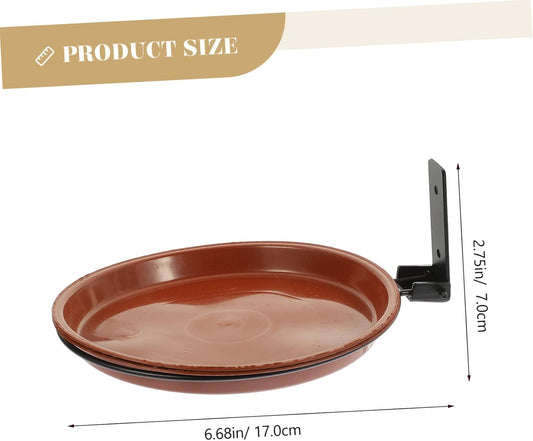 Milisten 1set Hanging Bird Bath Tray Bird Feeder with Heavy Duty for Fences Outdoor Garden Decor for Attracting and Enhancing Your