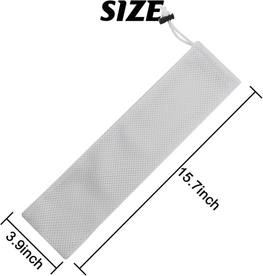 GXXMEI 8PCS 3.9" x 15.7" White Finch Sock Feeder for Outdoor, Durable Thistle Seed Feeder Sacks, Bird Food Supply Tools for Garden Yard Wild Finch Feeding