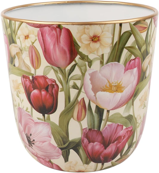 Flower Shabby Chic Classy Designed Flowerpot Planter Milk Can Galvaniz