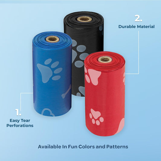 Best Pet Supplies Dog Poop Bags (150 Bags) for Waste Refuse Cleanup, D
