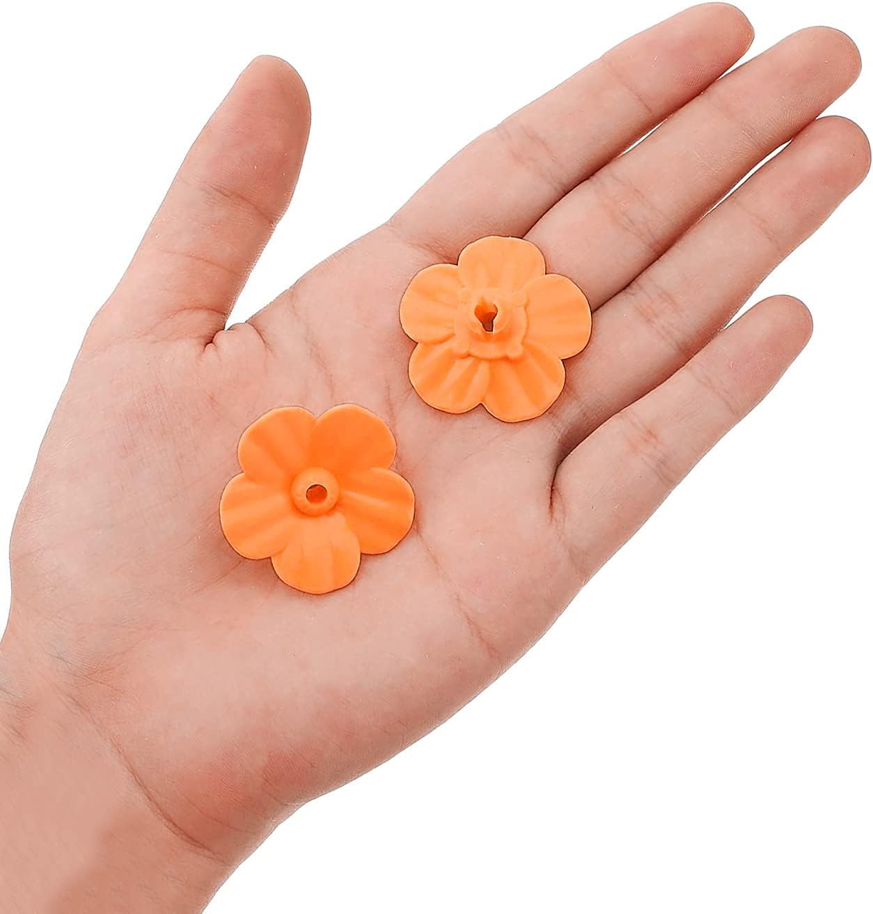 24 PCS Hummingbird Feeder Parts Hummingbird Feeders Replacement Flowers for Outdoors Bird Feeding Ports Replacement Parts of Window Hanging Bird Feeder (Red & Yellow & Orange)