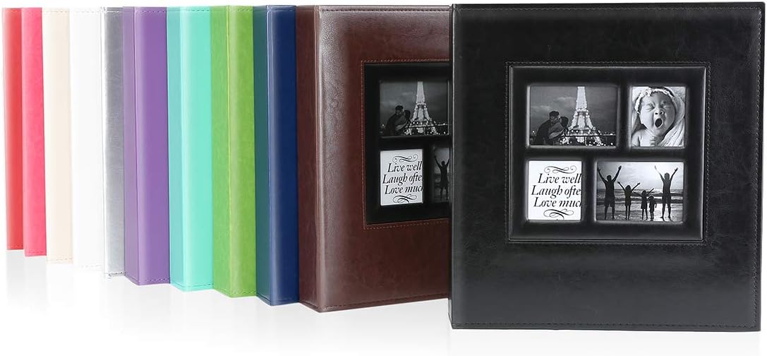 Ywlake Photo Album 4x6 500 Pockets Photo, Extra Large Capacity Family Wedding Picture Albums Holds 500 Horizontal and Vertical Photos Black