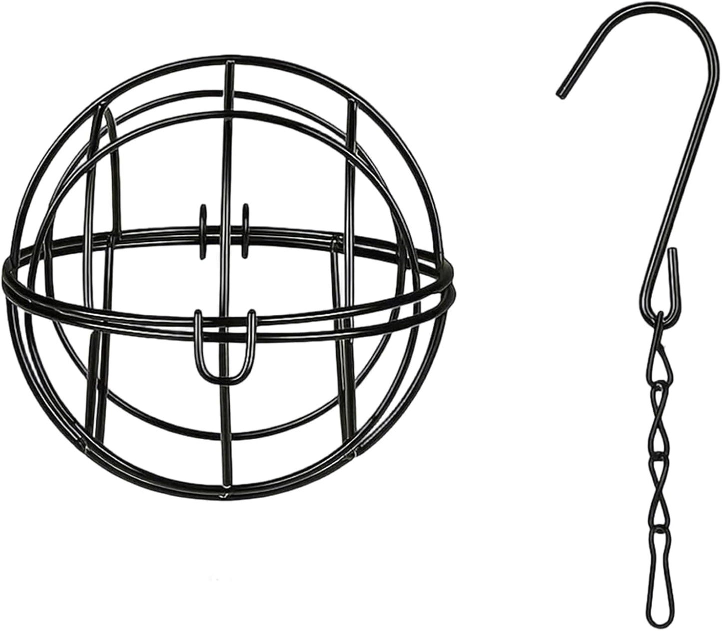 Bird Feeder Set - 8 Pieces Metal Sphere, Heavy Duty Outdoor Ball Feeders, Bird Feeding Station for Finches Robins Sparrows, Canary Budgies Backyard Balcony, Patio Terrace Garden Decor, Wildlife