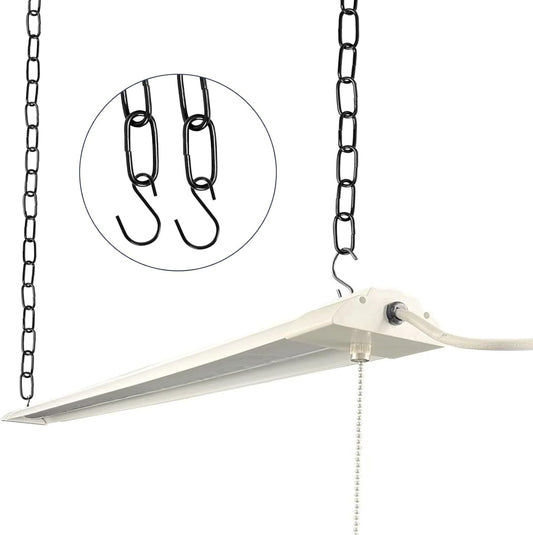 Black Hanging Plant Chains Kit, 36-Inch Adjustable Plant Hangers with Hooks and Clips for Hanging Baskets, Bird Feeders, Wind Chimes, Planters and Porch Signs -6PACK