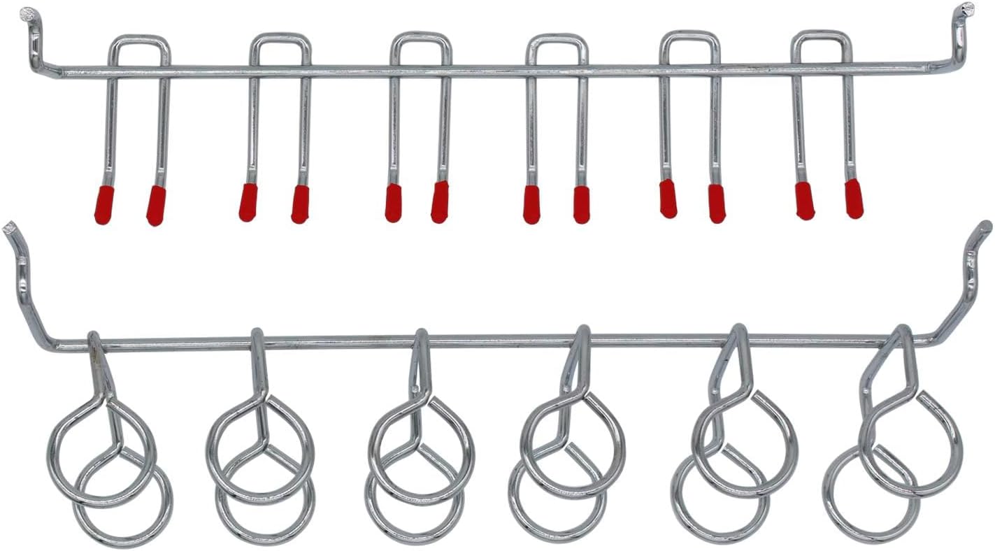 165pcs Metal Hanging Organizer Set, Waterproof Hooks and Storage Boxes for 1-inch Gutter Spacing, Tool Hanging Kit with Hammer, Brush, Drill, Screw for Garage, Warehouse, Garden Use