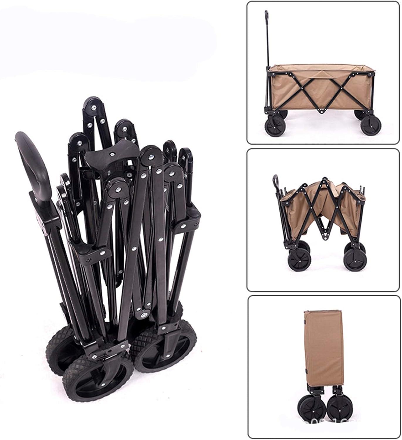 Portable Camping Cart,Folding Garden Beach Trolley Outdoor Utility Wagon Garden Trolley Carts Shopping Camping Cart