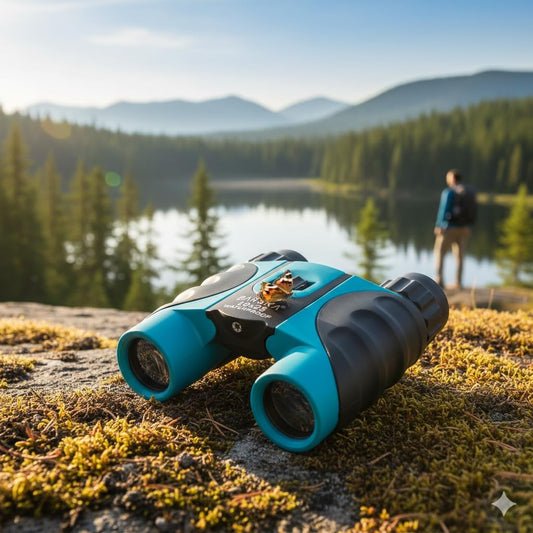 Barska 10x25 Waterproof Binoculars – Compact Blue Binoculars for Bird Watching, Hiking & Sightseeing – BK-7 Roof Prism, Fully Coated Optics, Fogproof, Rubber Armored