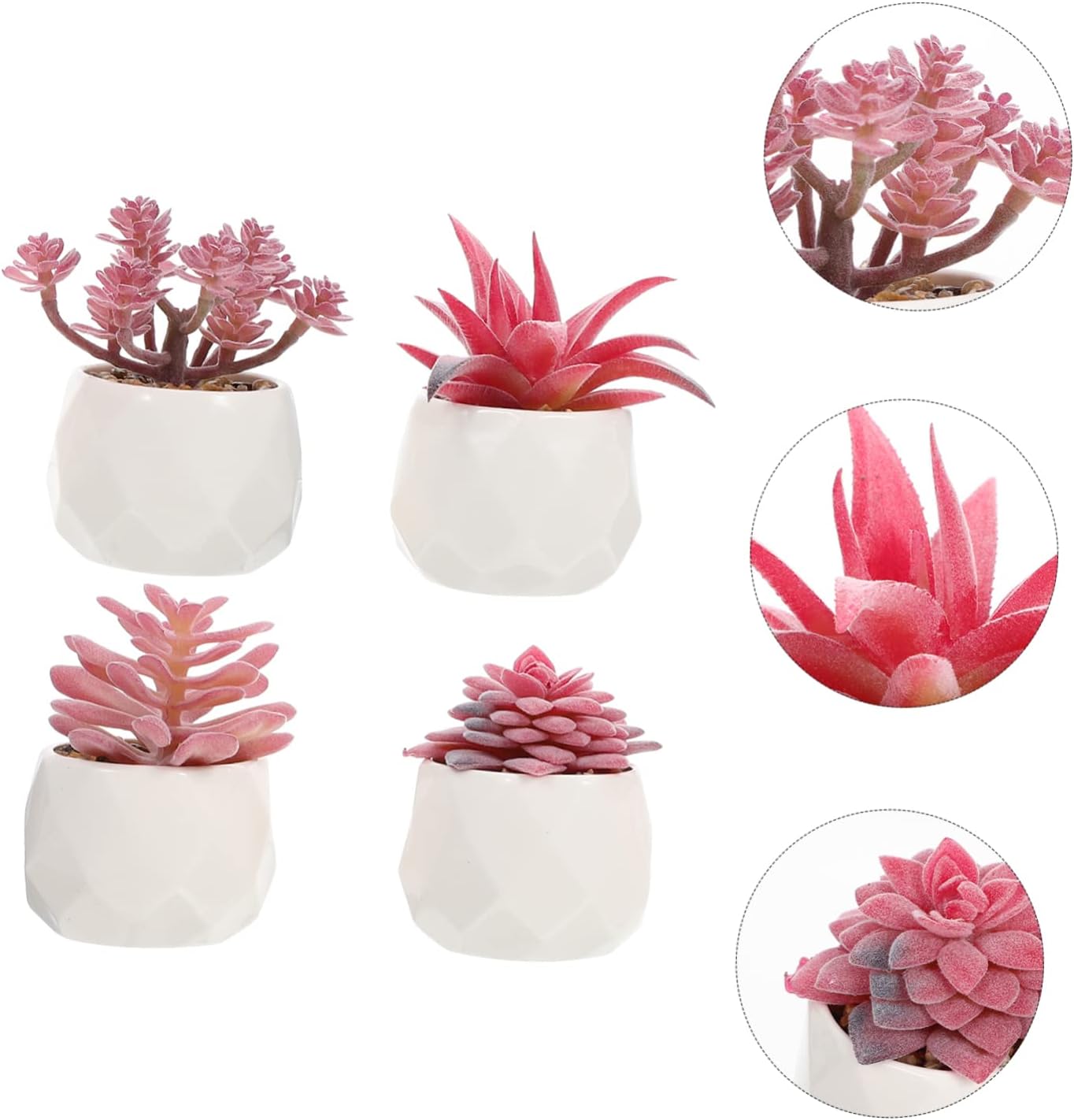 BESTOYARD 4pcs Simulated Plant Bonsai Realistic Desktop Potted Greener