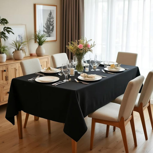 sancua Rectangle Tablecloth - 60 x 84 Inch - Stain and Wrinkle Resista