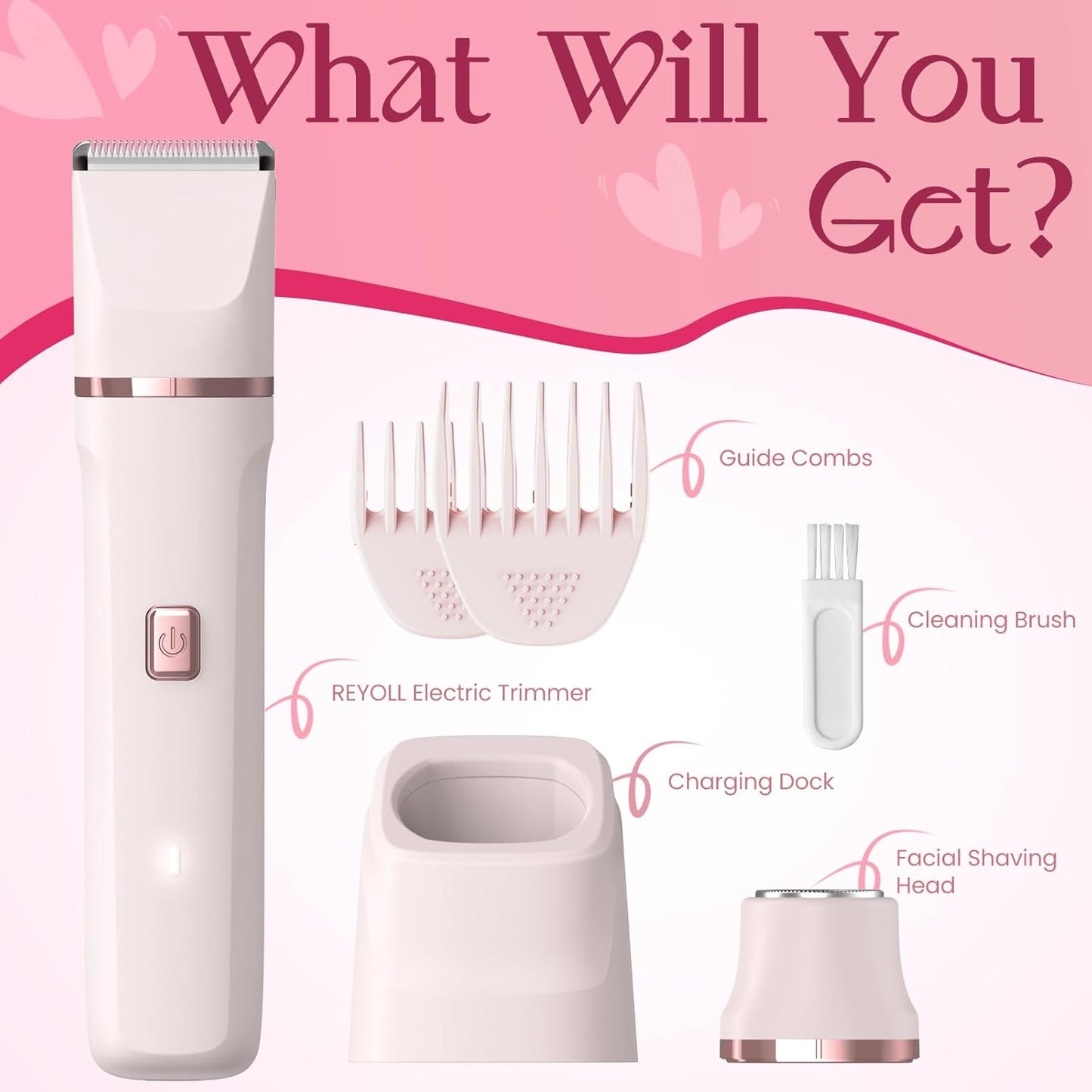 Bikini Trimmer for Women - Painless Electric Razors for Silk Skin,Cord