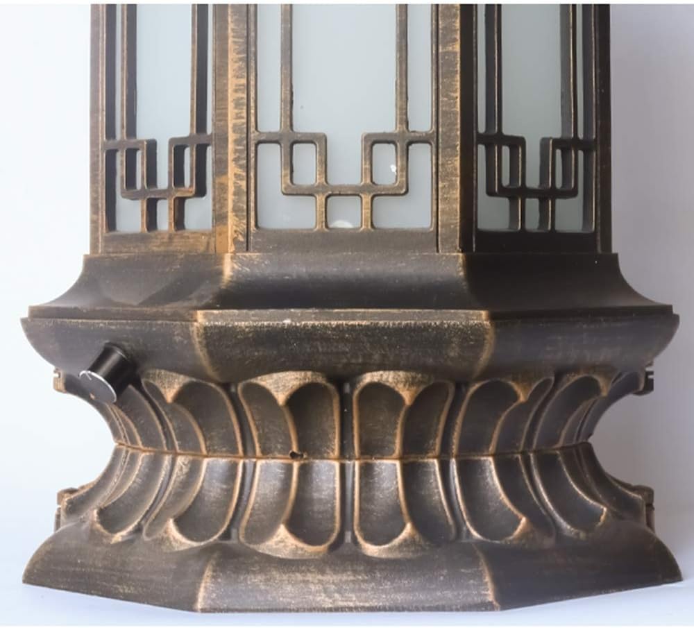 Wall Lamps European Style Gate Light Column Headlight Solar Energy Outdoor Waterproof Patio Floor Lamp Garden Landscape Lamp/White