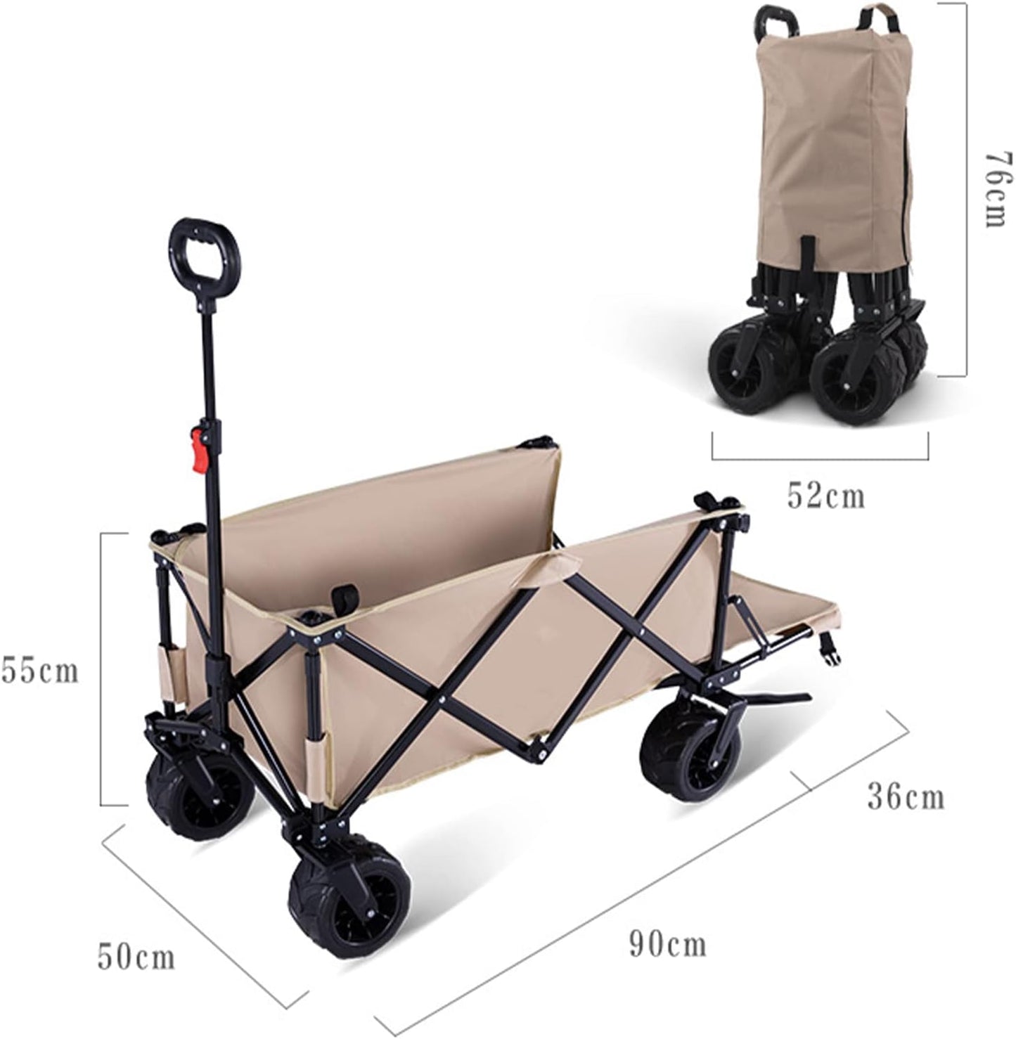 Outdoor Folding Utility Wagon Cart Collapsible Aluminum Alloy Bracket
