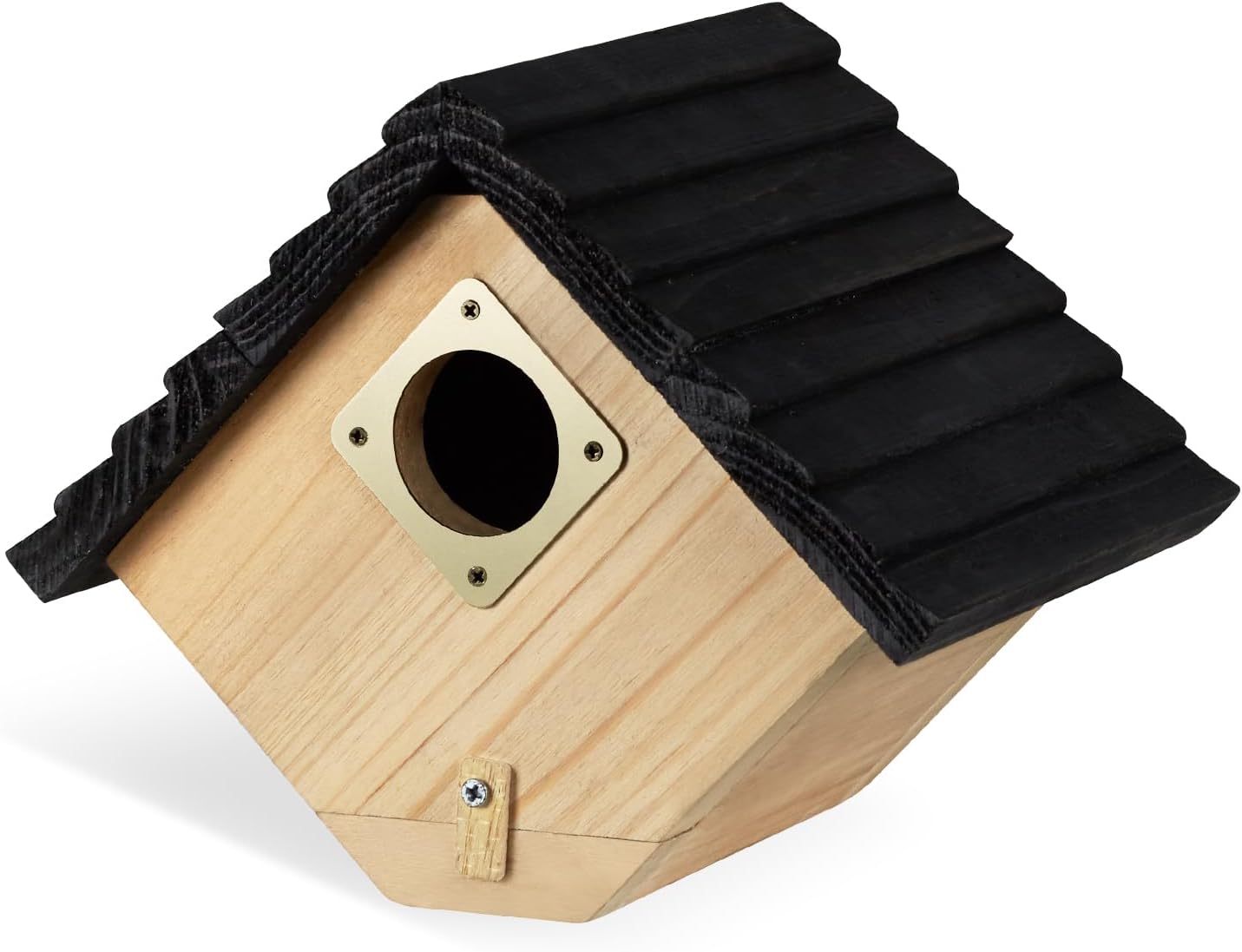 Bird House for Outside, Outdoor Bird Houses for Bluebirds, Finches & Cardinals, Wooden Birdhouse with Easy Clean Design, Hanging Birds Nest Box for Garden Decoration (8.6 x 5.9 x 7 Inch)
