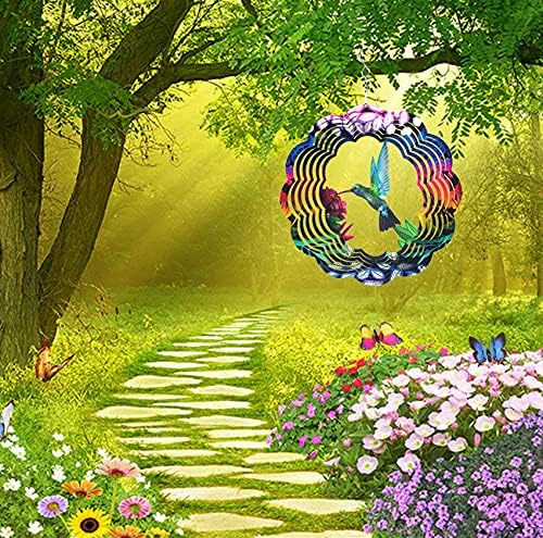 UOUDIO Stainless Steel Wind Spinner- 3D Indoor Outdoor Garden Decorati