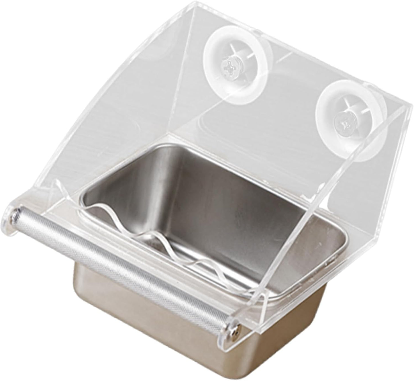 Bird Feeding Bowl Feeding Food Box Pet Parrots Cage Feeders Parrots Feeders Cage for Budgies Cockatiels Finches