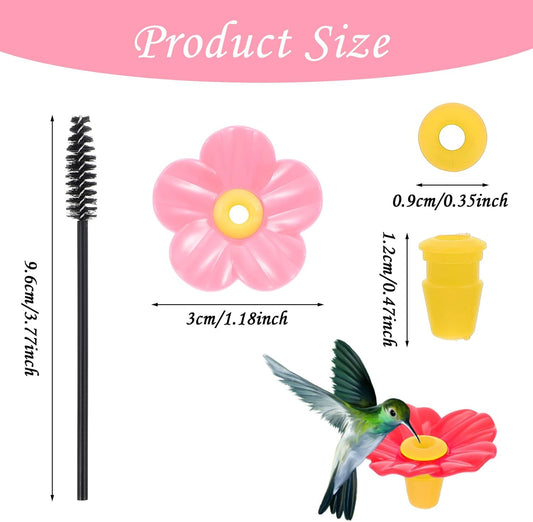 18PCS Replacement Flowers Hummingbird Feeder, Hummingbird Feeder Repla