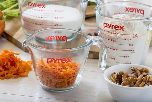 Pyrex Essentials (2-Pack) Glass Measuring Cups Set, (1 & 2 Cup) Measur