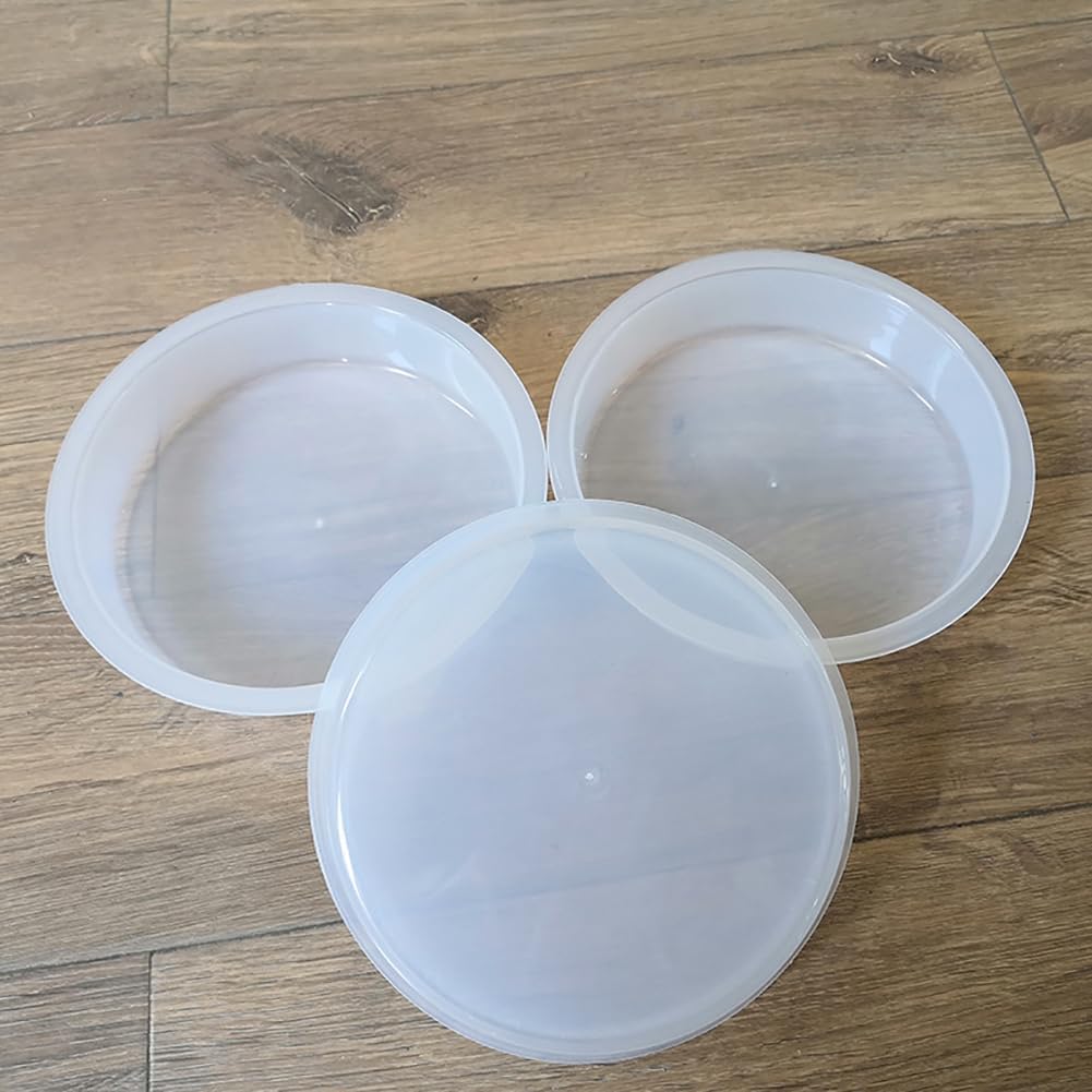 GSHLLO 4 Pcs Plastic Bird Water Bowl Bird Feeder Replacement Tray Round Bird Feeder Bowl Bird Feeding Water Dish Outdoor Bird Feeding Station Bowl Large Bird Bath Tray