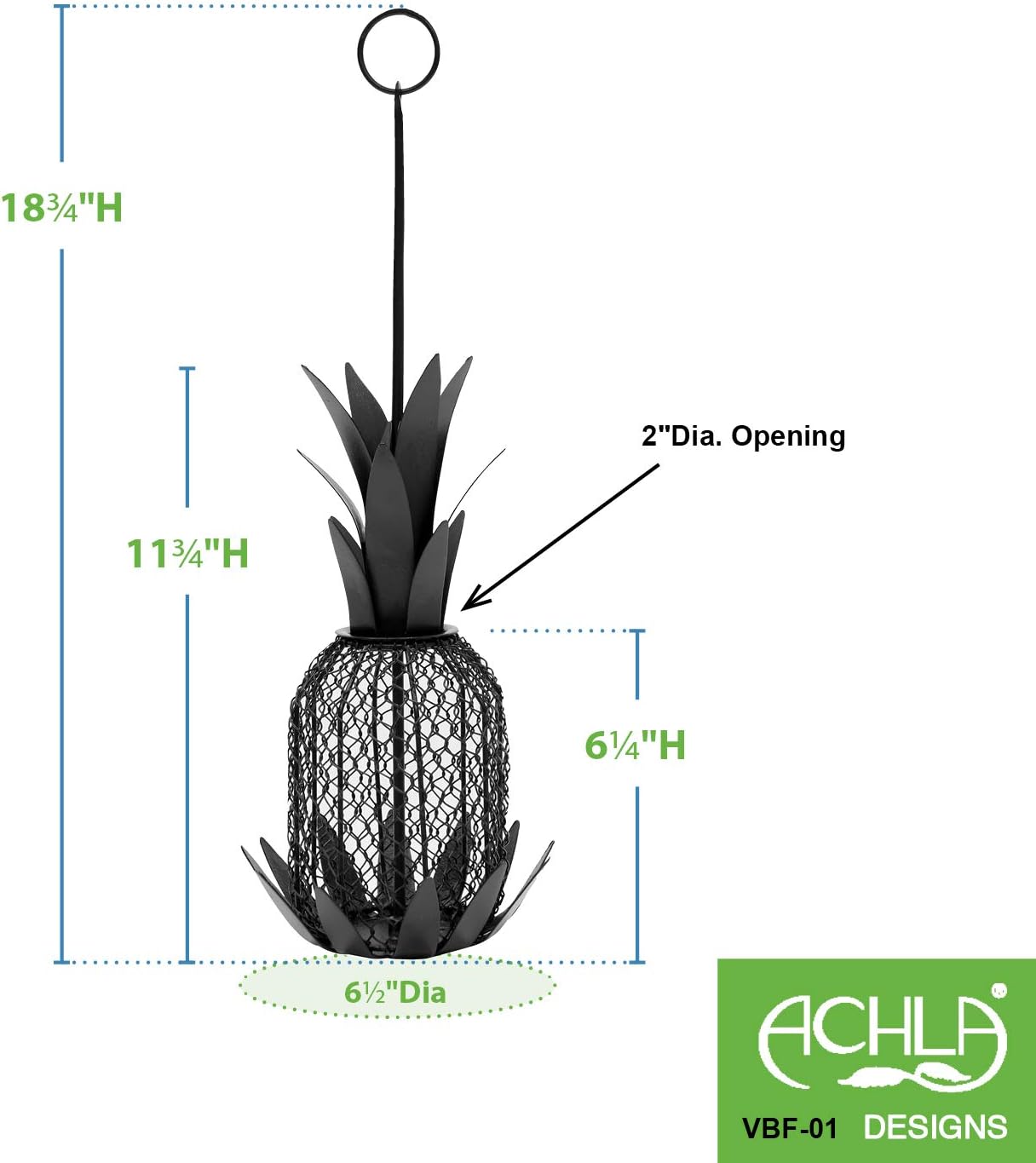 Achal Designs Pineapple Birdfeeder