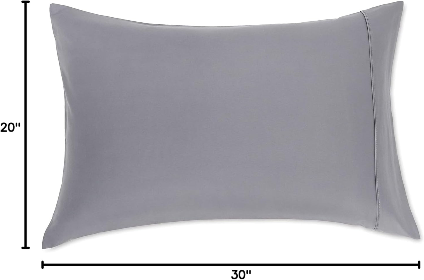 Amazon Basics Standard Pillow Cases, Machine Wash, Lightweight Super S