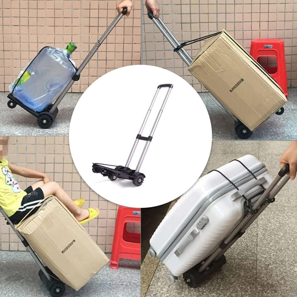 JSEIAJB Aluminum Alloy Car Folding Luggage Cart Portable Travel Traile