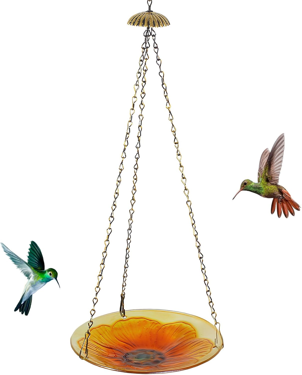 Hummingbird Feeder Tray - Elegant Food Decoration, Flower Design Window Feeder, Durable Easy Fill Construction, Clear Bright Feeding Ports, Lightweight Portable Bird Dispenser, Outdoor Garden Use