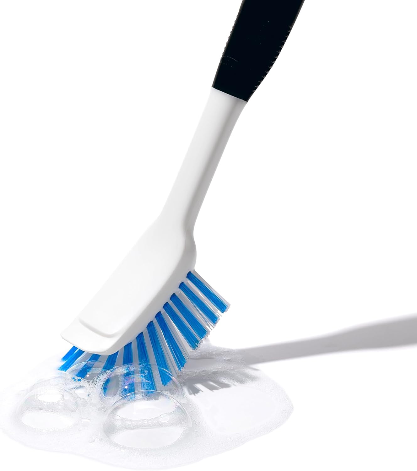 OXO Good Grips Dish Brush, Nylon Bristles with Built-in Scraper, Safe