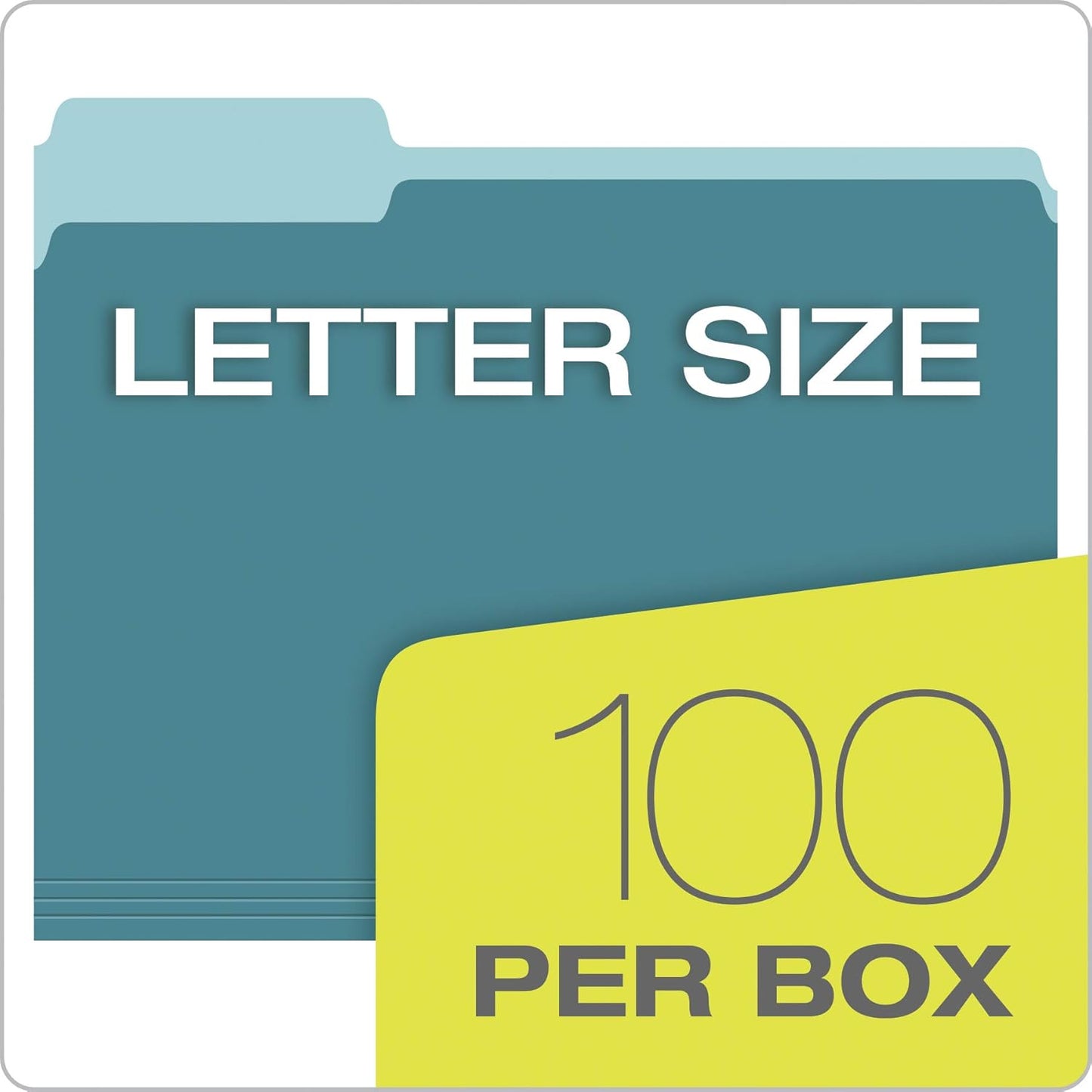 Pendaflex Two Tone Color File Folders, Letter Size, Assorted Colors (T