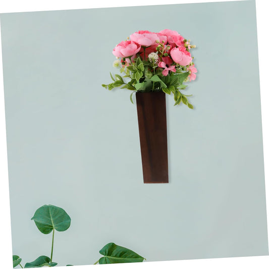 PRETYZOOM Wooden Wall Vase Rustic Farmhouse Decor for Indoor Plants El