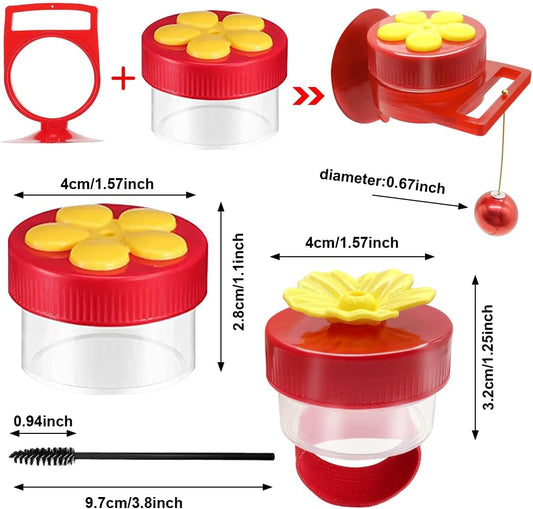 Hand Held Hummingbird Ring Feeders, 3Pcs Mini Hummingbird Hand Feeder