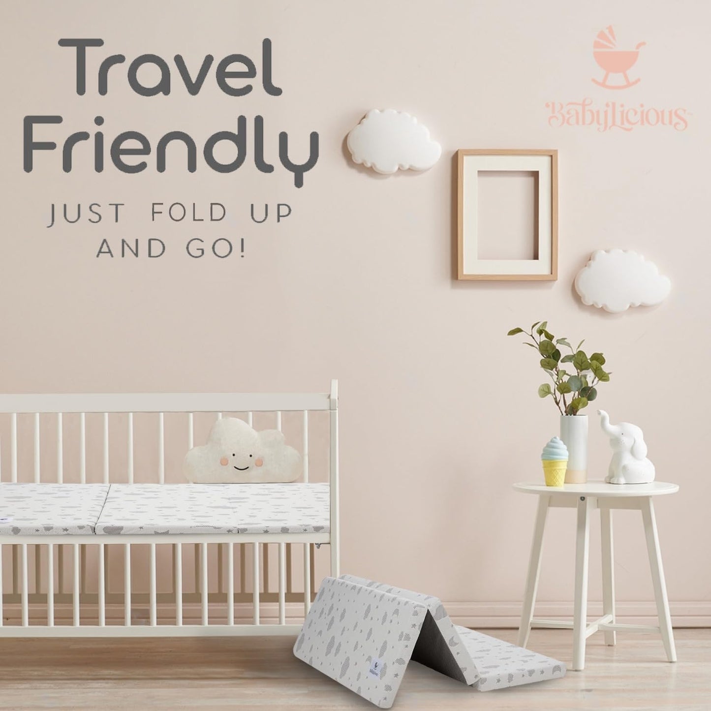 Babylicious Waterproof Pack and Play Mattress Topper | 38" x 26" x 1.5