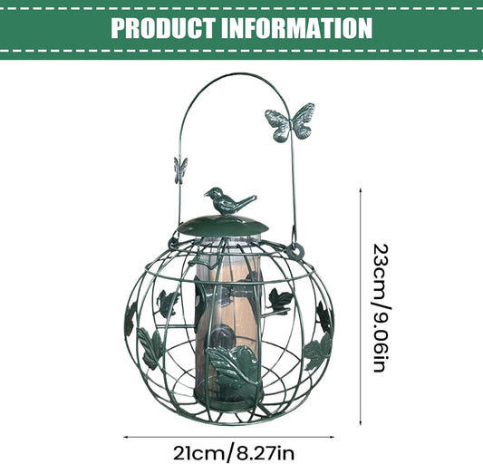 Bird Feeders Outdoor - Tube Feeding Squirrel Proof Design for Safe Wild Bird Feeding, Garden and Backyard Feeder, Perfect for Lawn Porch Balcony Deck Terrace Park and Birdwatching