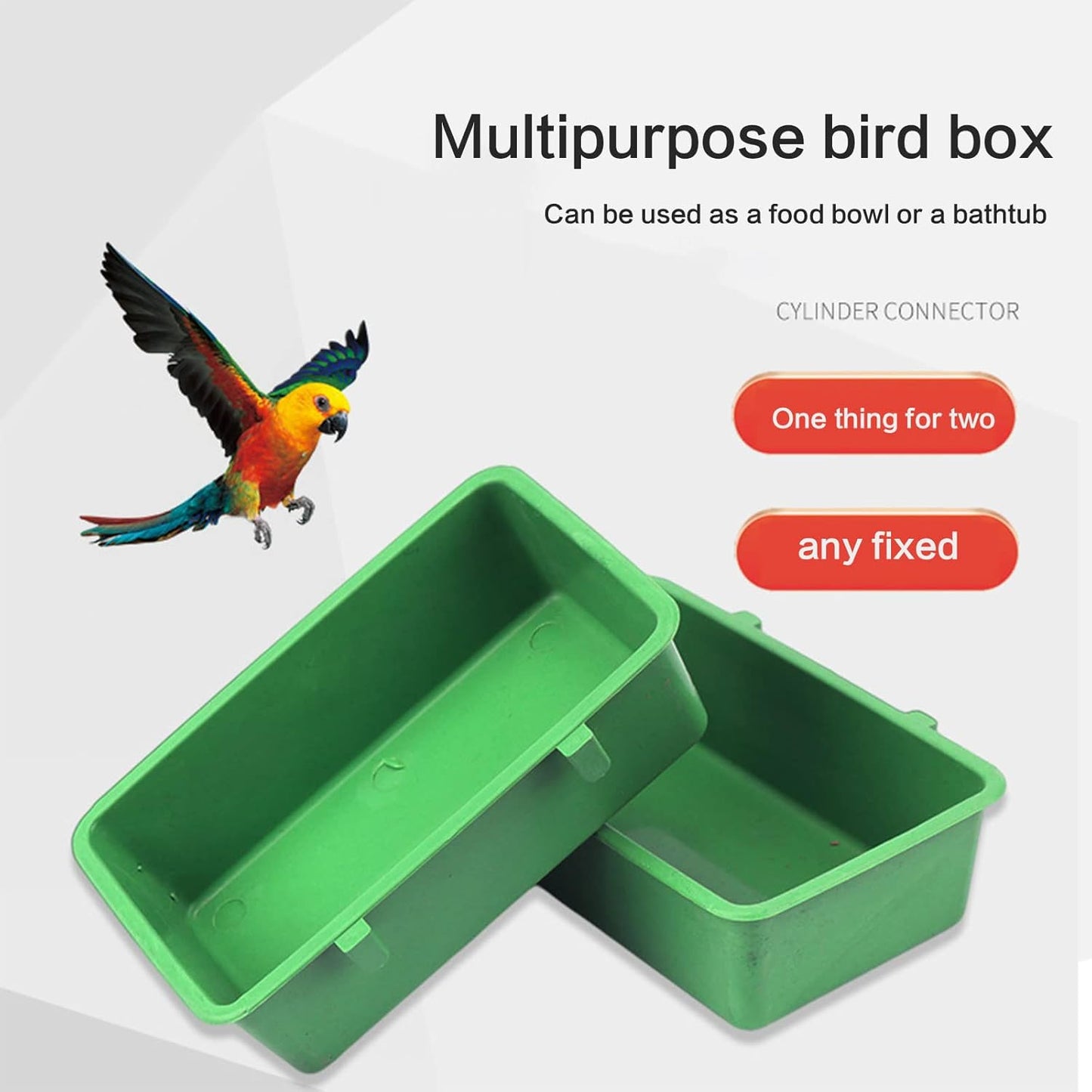 Chicken Water Cup with Hooks Cage Hanging Food Bowl for Pigeons Ducks Doves Rabbits Easy to Bird Bath