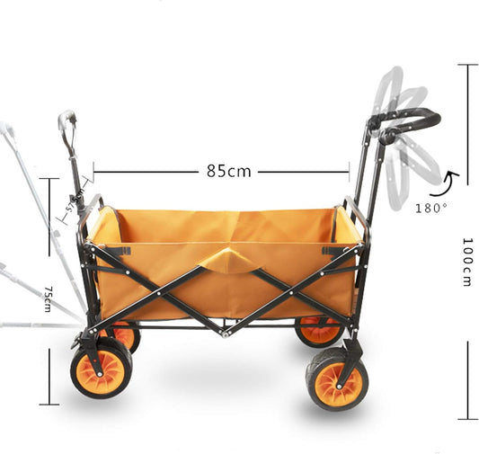 Garden Carts Portable Folding Trolley Outdoor Four-Wheel Trolley Campi