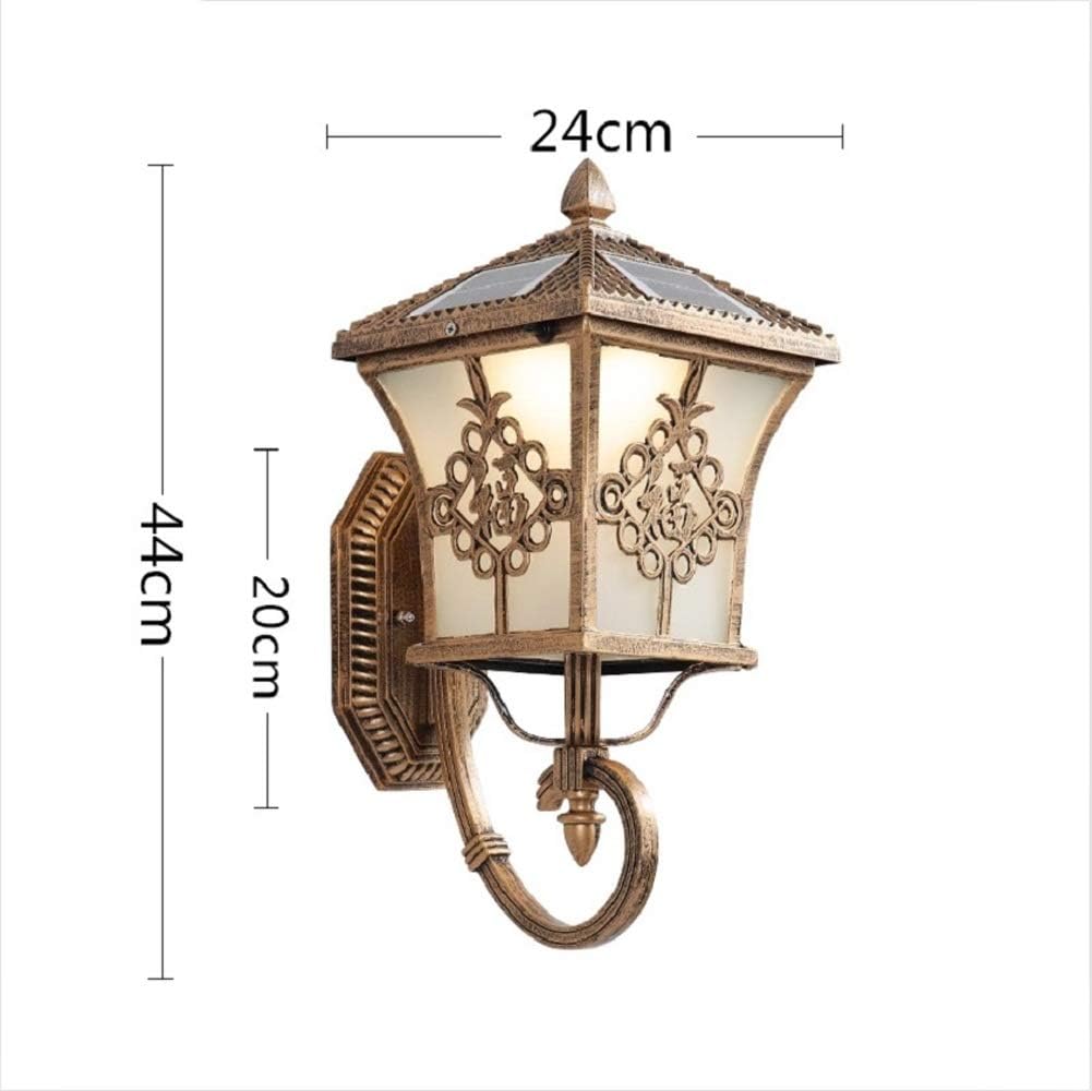 Wall Lamps Led Solar Wall Light Garden Vintage Solar Lantern Wall Lights Outdoor Security Lights for Patio Deck Yard Garden Fence Home Stairs Wall Lamp