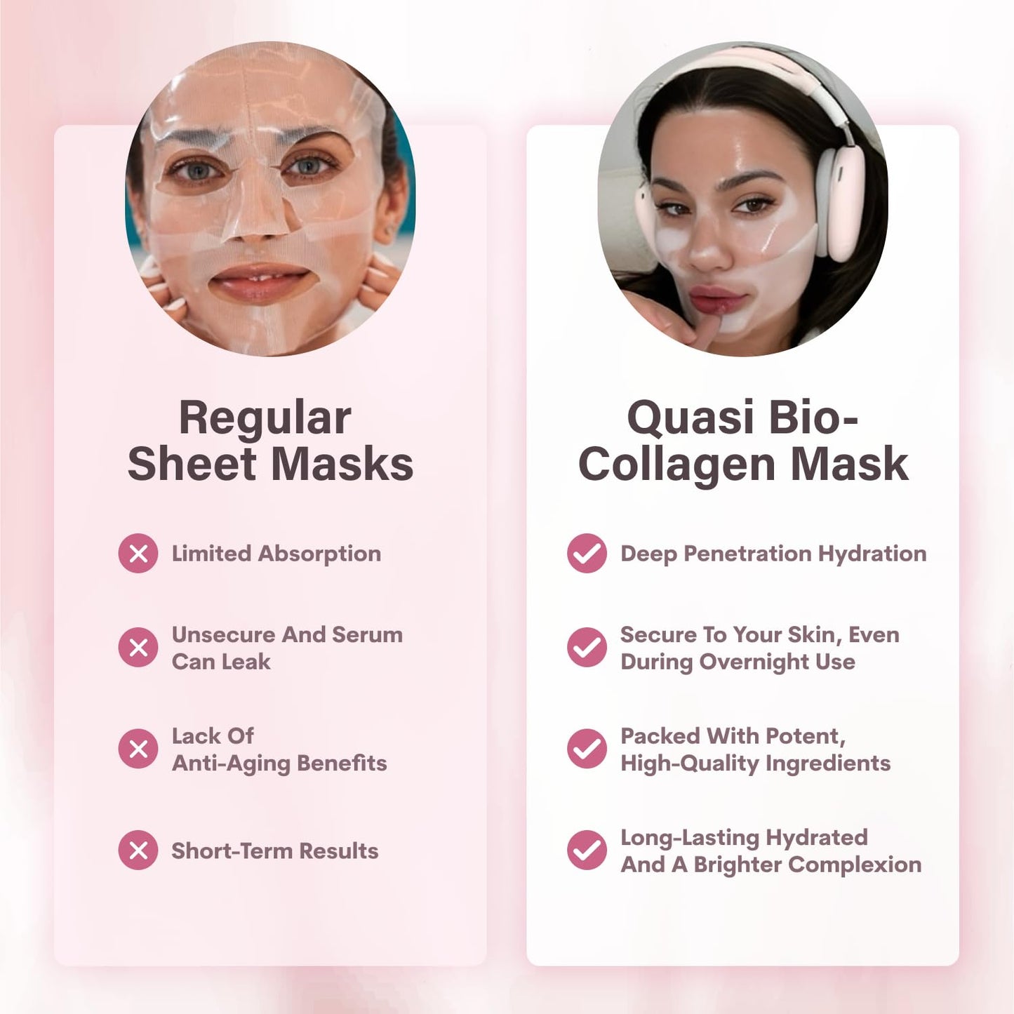 Quasi Bio-Collagen Face Mask Overnight – Hydrating Korean Sheet Mask –