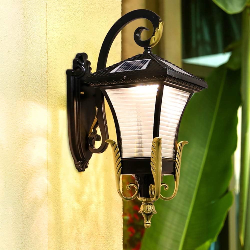 Wall Light Solar Wall Light Outdoor Wall Light Waterproof Outdoor Villa Garden Light Door Lights Terrace Wall Lights Vision(CH)
