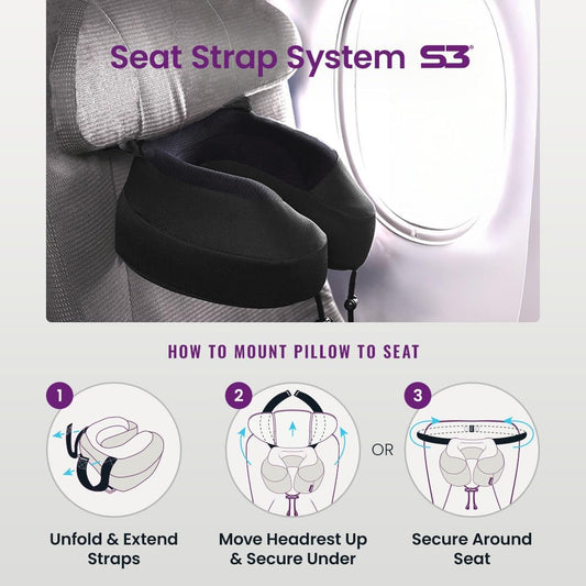 Cabeau Evolution S3 Airplane Travel Pillow for Long Flights - Supporti