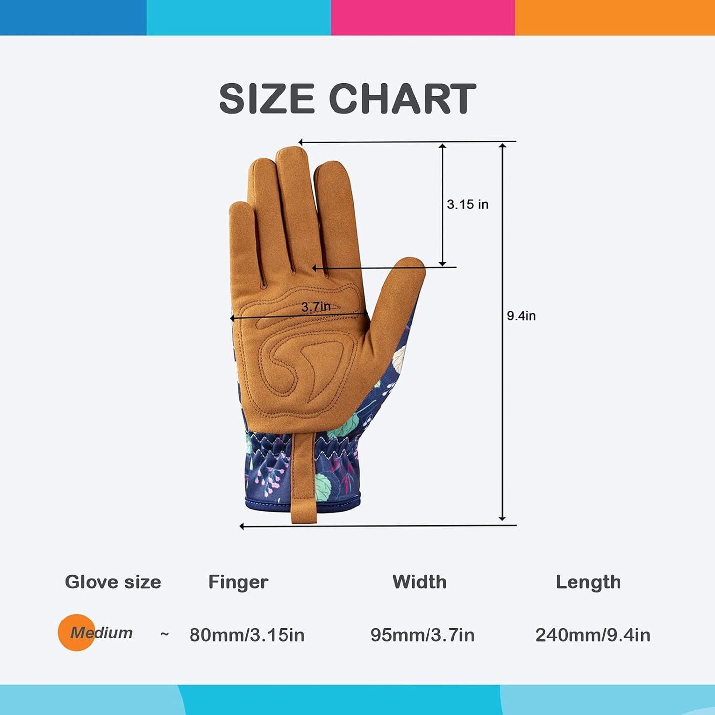 Bamllum Leather Gardening Gloves for Women - Working Gloves for Weedin