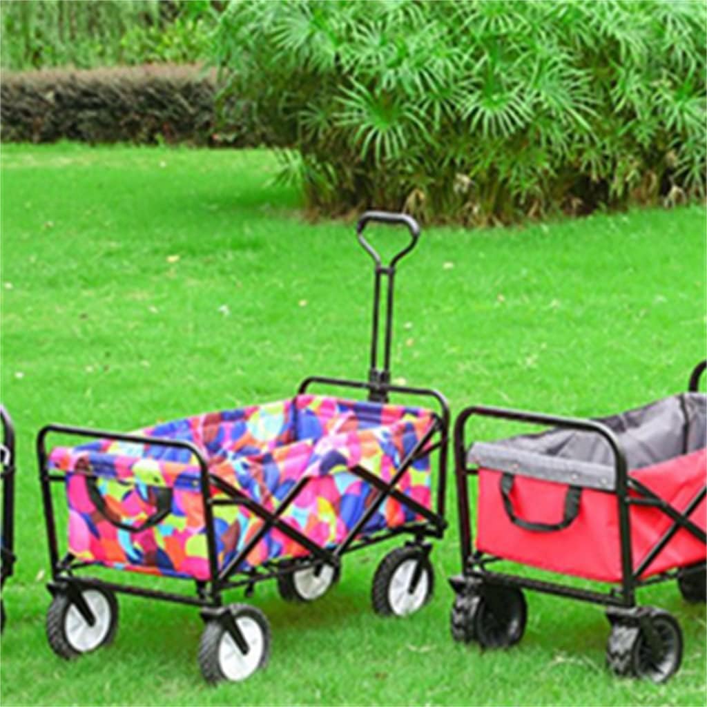JSEIAJB Portable Garden Carts Leisure Camping Wagon Beach Cart Folding