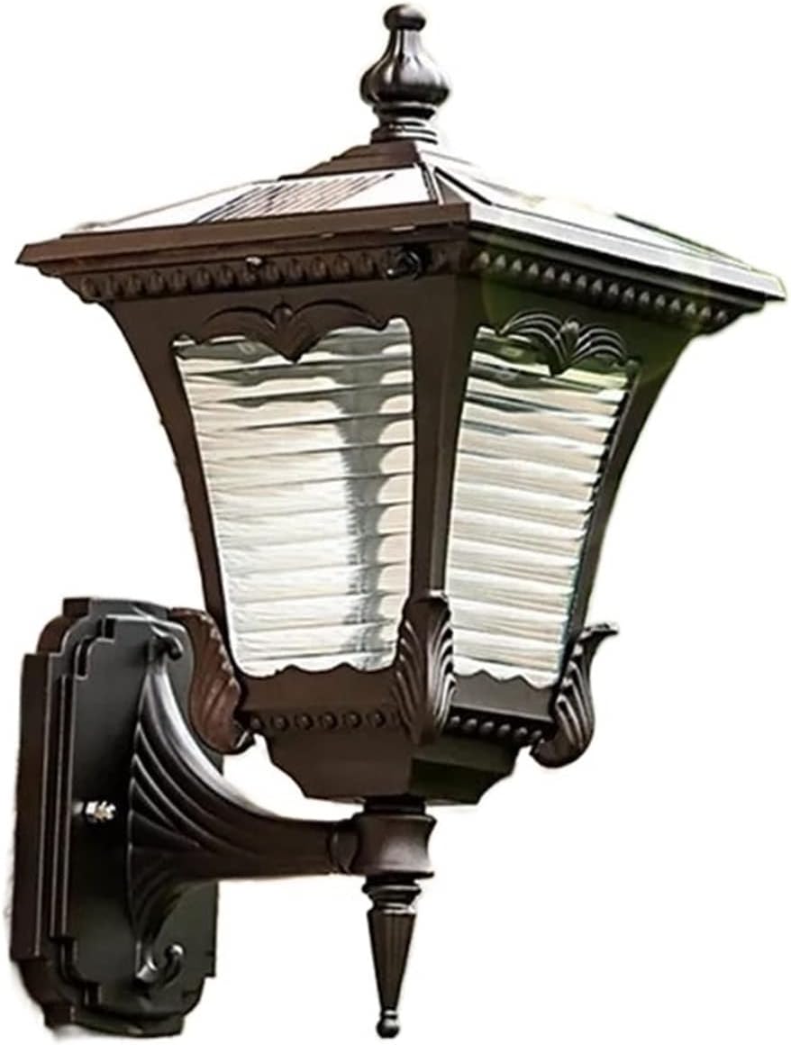 Solar Aluminum Pillar Lights Outdoor Garden Decoration Waterproof Home Villa Solar Wall Lamp Modern Powered Column Head Light(Pillar Light)